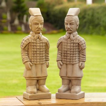 Chinese Terracotta Warriors Stone Statue - Garden Ornament