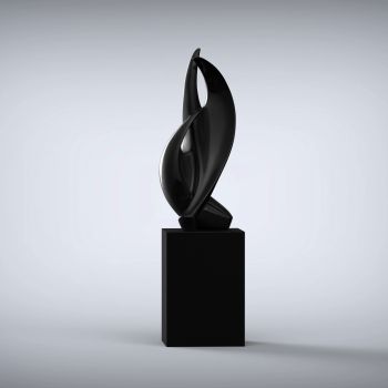 Perpetual 152cm Anthracite Contemporary Sculpture on Pedestal