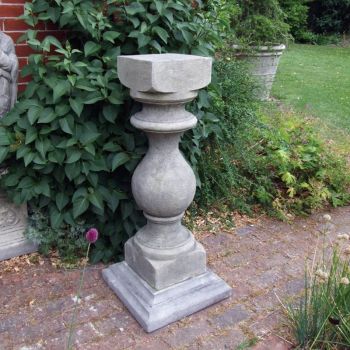Grand Baluster Column Pedestal - Stone Statue Plinth
