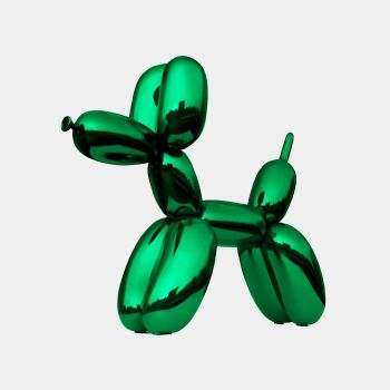 Balloon Dog 80cm Green Fibreglass Indoor Sculpture
