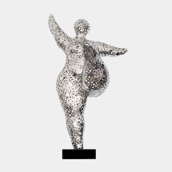 Dancing Soul 95cm Silver Metal Indoor Sculpture