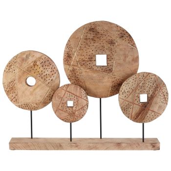 Woodland Disc 52cm Wood Indoor Sculpture