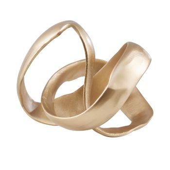 Spiral Elegance 16cm Gold Metal Indoor Sculpture