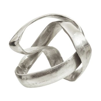 Spiral Elegance 16cm Silver Metal Indoor Sculpture