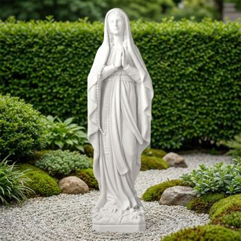 Our Lady of Lourdes 62cm Marble Resin Garden Statue
