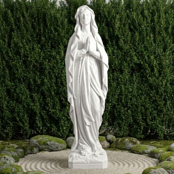 Our Lady of Lourdes 105cm Marble Resin Garden Statue
