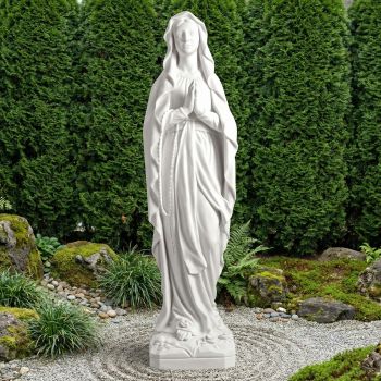 Our Lady of Lourdes 168cm Marble Resin Garden Statue