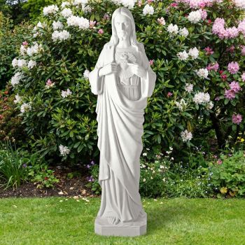 Sacred Heart Jesus 122cm Marble Resin Garden Statue