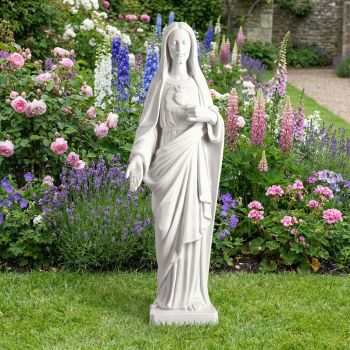 Sacred Heart Jesus 62cm Marble Resin Garden Statue