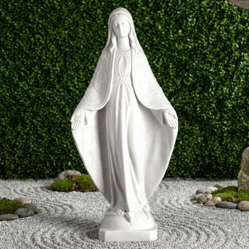 Our Lady of Lourdes 77cm Marble Resin Garden Statue