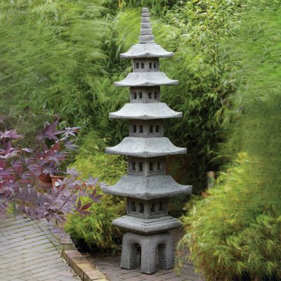 Seven Piece Japanese Pagoda Lantern - Large Chinese Garden Ornament