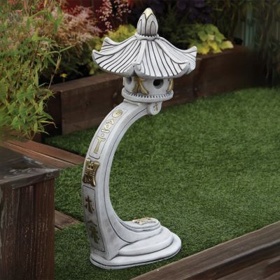 Curved Japanese Pagoda Lantern - Large Chinese Garden Ornament