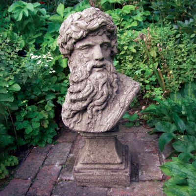 Hercules Head Bust Stone Sculpture - Large Garden Statue