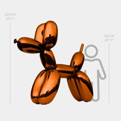 Balloon Dog 200cm Orange Fibreglass Indoor Sculpture