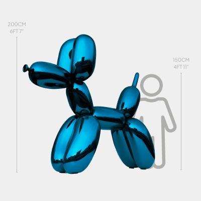 Balloon Dog 200cm Blue Fibreglass Indoor Sculpture