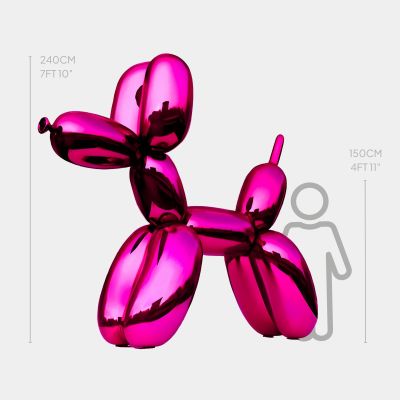 Balloon Dog 240cm Pink Fibreglass Indoor Sculpture