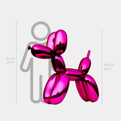 Balloon Dog 130cm Pink Fibreglass Indoor Sculpture