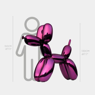 Balloon Dog 130cm Purple Fibreglass Indoor Sculpture