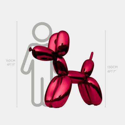 Balloon Dog 130cm Red Fibreglass Indoor Sculpture