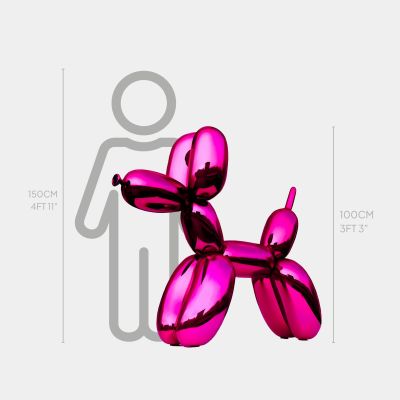 Balloon Dog 100cm Pink Fibreglass Indoor Sculpture
