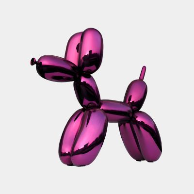 Balloon Dog 80cm Purple Fibreglass Indoor Sculpture