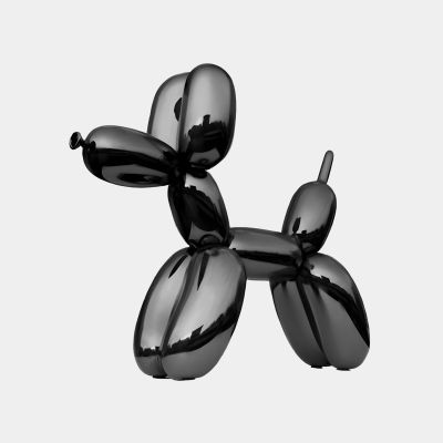Balloon Dog 80cm Black Fibreglass Indoor Sculpture