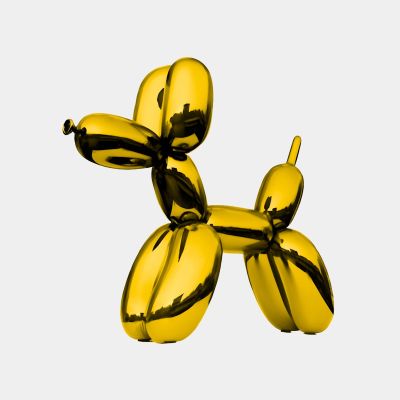 Balloon Dog 80cm Gold Fibreglass Indoor Sculpture