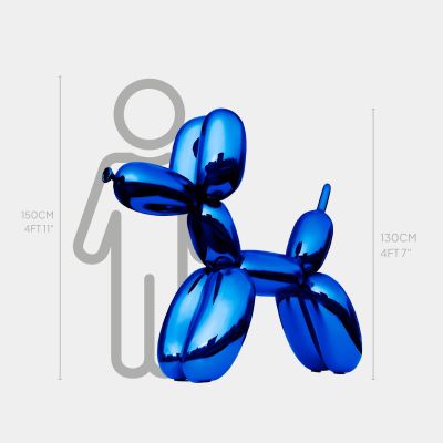 Balloon Dog 130cm Ocean Blue Metal Garden Sculpture