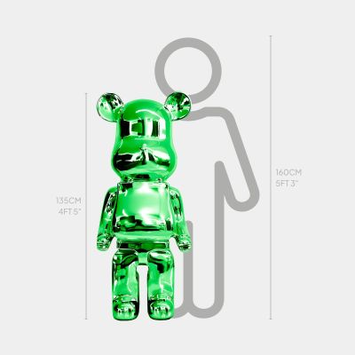 Aero Bear 135cm Green Resin Indoor Sculpture