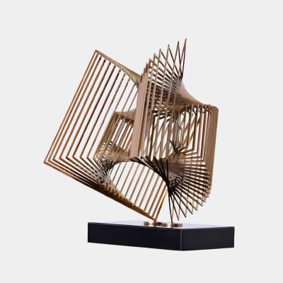 Cyber Book 46cm Copper Metal Indoor Sculpture