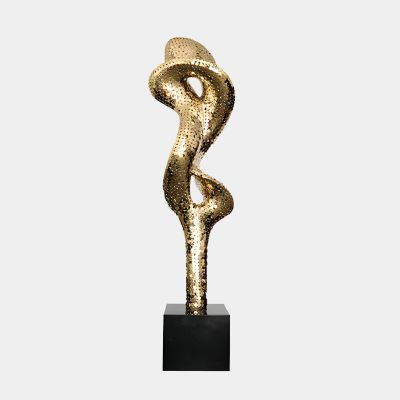 Liquid Fusion 238cm Gold Metal Garden Sculpture