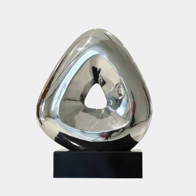 Cosmic Glow 35cm Silver Metal Indoor Sculpture