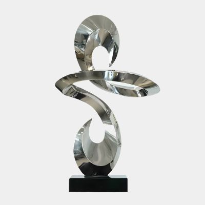 Quantum Drift 87cm Silver Metal Indoor Sculpture v2