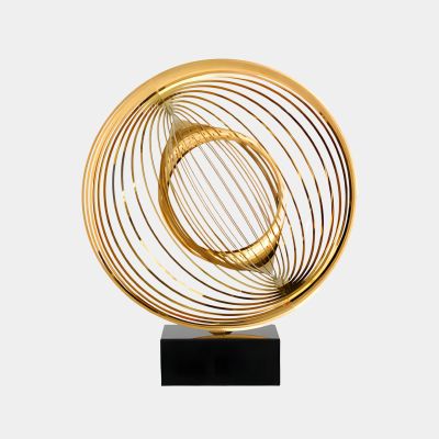 Luxe Sphere 67cm Gold Metal Indoor Sculpture