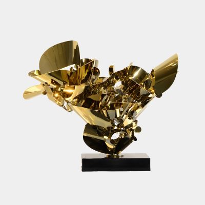 Opal Bloom 53cm Gold Metal Indoor Sculpture