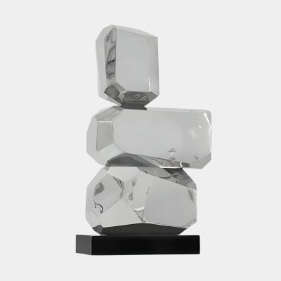 Astrolith 73cm Silver Metal Indoor Sculpture v2