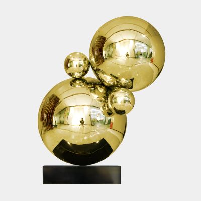Bubble Bobble 55cm Gold Metal Indoor Sculpture