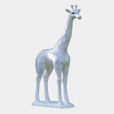 Gigantic Giraffe 350cm White Marble Garden Statue v2