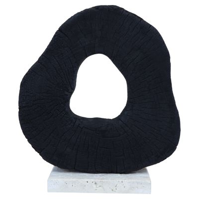 Midnight Echo 28cm Black Wood Indoor Sculpture