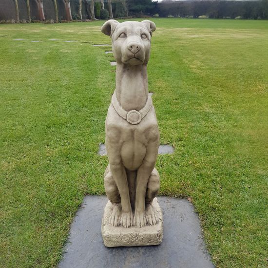 Greyhound 90cm Stone Garden Statue