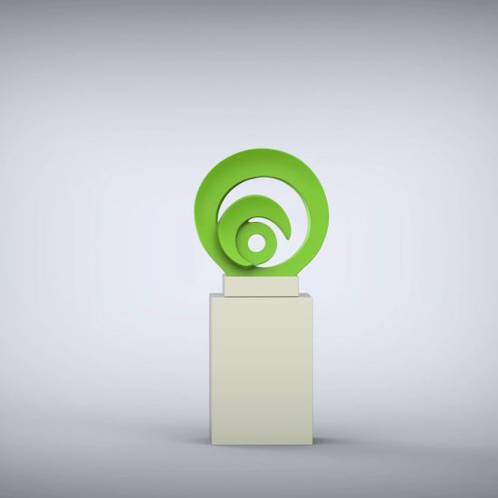 Eclipse 117cm Braemar Contemporary Sculpture on Pedestal