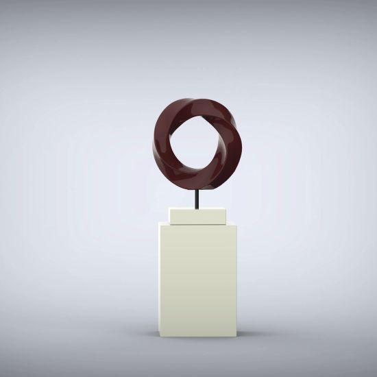 Eternal 125cm Claret Contemporary Sculpture on Pedestal