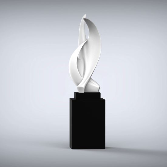 Perpetual 159cm White Contemporary Sculpture on Pedestal