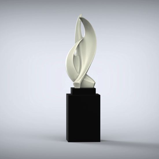 Perpetual 159cm Ivory Contemporary Sculpture on Pedestal