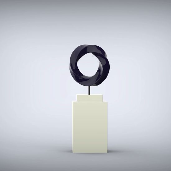 Eternal 125cm Violan Blue Contemporary Sculpture on Pedestal