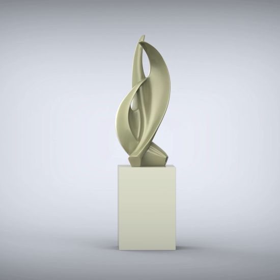 Perpetual 152cm Champagne Contemporary Sculpture on Pedestal