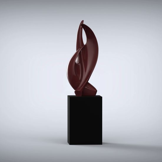 Perpetual 152cm Claret Contemporary Sculpture on Pedestal