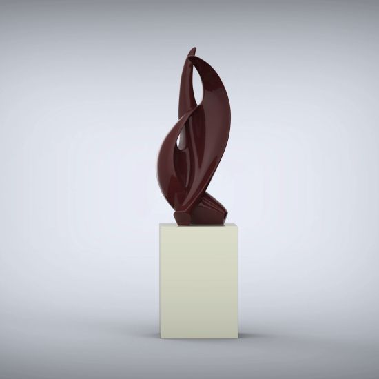 Perpetual 152cm Claret Contemporary Sculpture on Pedestal