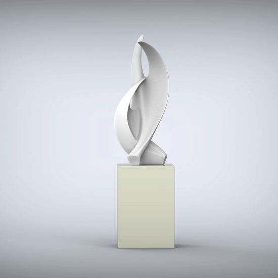 Perpetual 159cm White Contemporary Sculpture on Pedestal