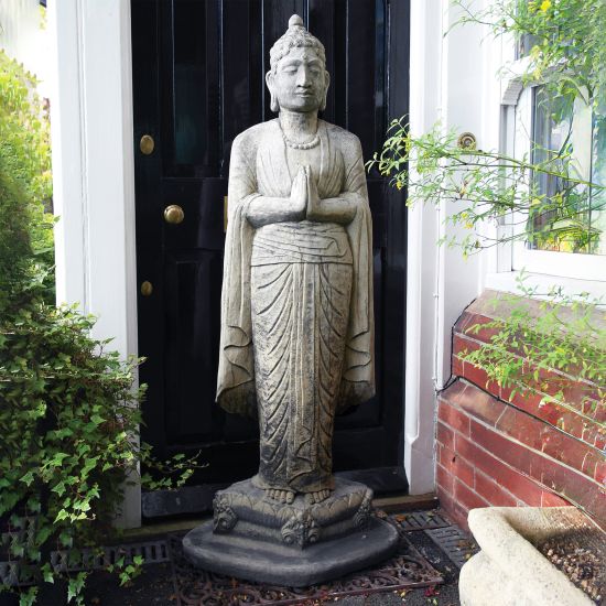 Upright Buddha Stone Garden Statue